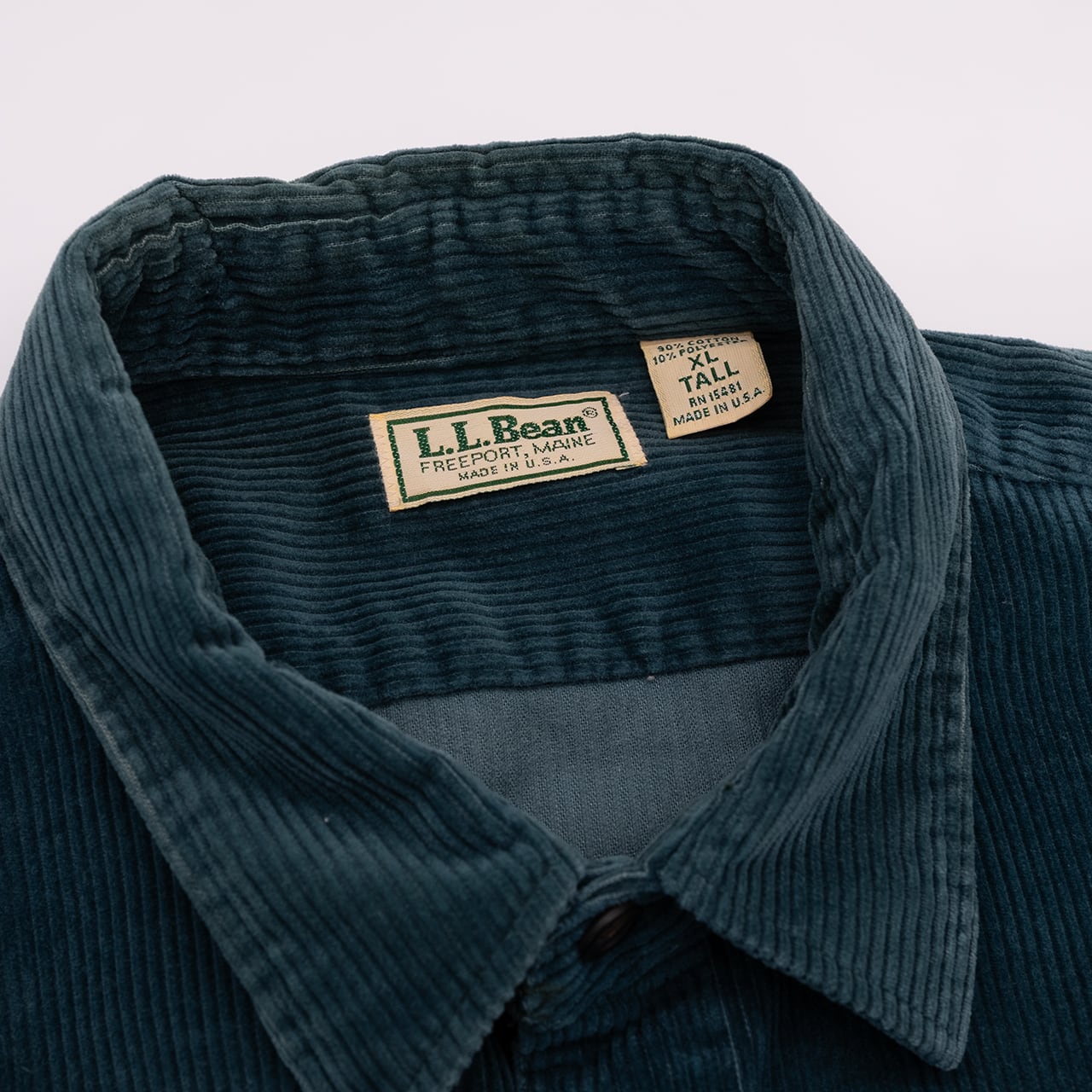【USED】90s L.L.Bean Corduroy Shirt エルエルビーン コーデュロイボタンダウンシャツ made in USA