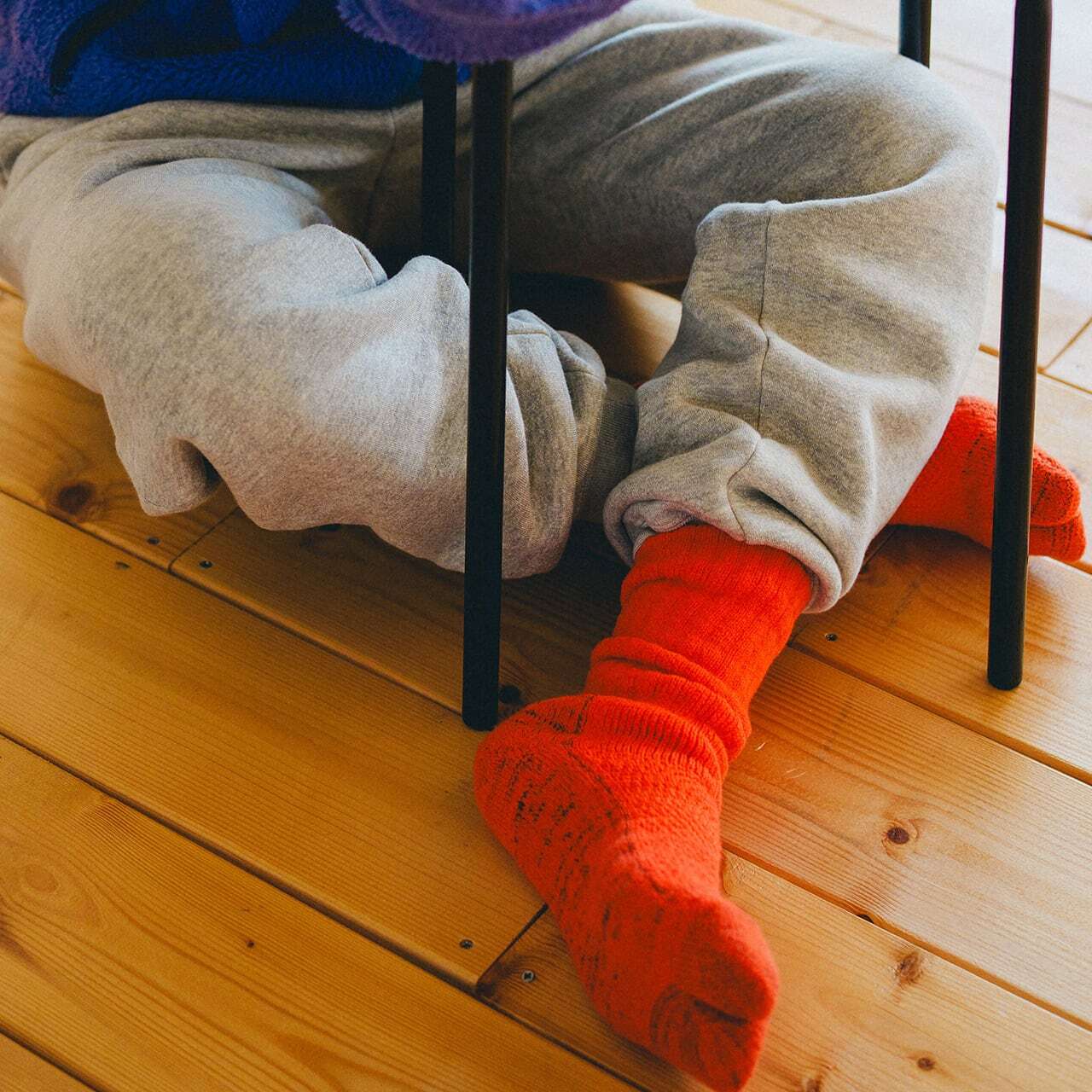 【DM便190円】NODAL 84N Wool Long Socks（Orange） ウールロングソックス NDY09
