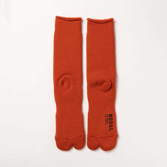 【DM便190円】NODAL Brushed Pile Socks（Orange） 裏起毛のパイルソックス NDY10