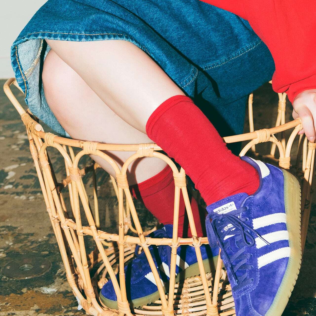 【DM便190円】NODAL Australian MerinoWool Socks（Red） ノーダル オーストラリアンメリノソックス レッド
