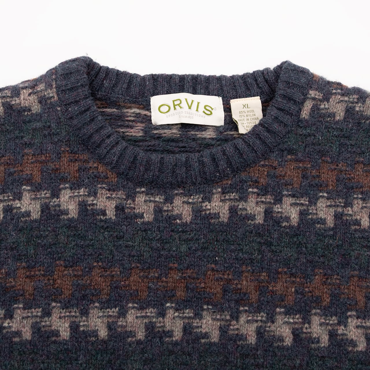 【USED】00s ORVIS オービス Wool Knit Sweater ウールニットセーター