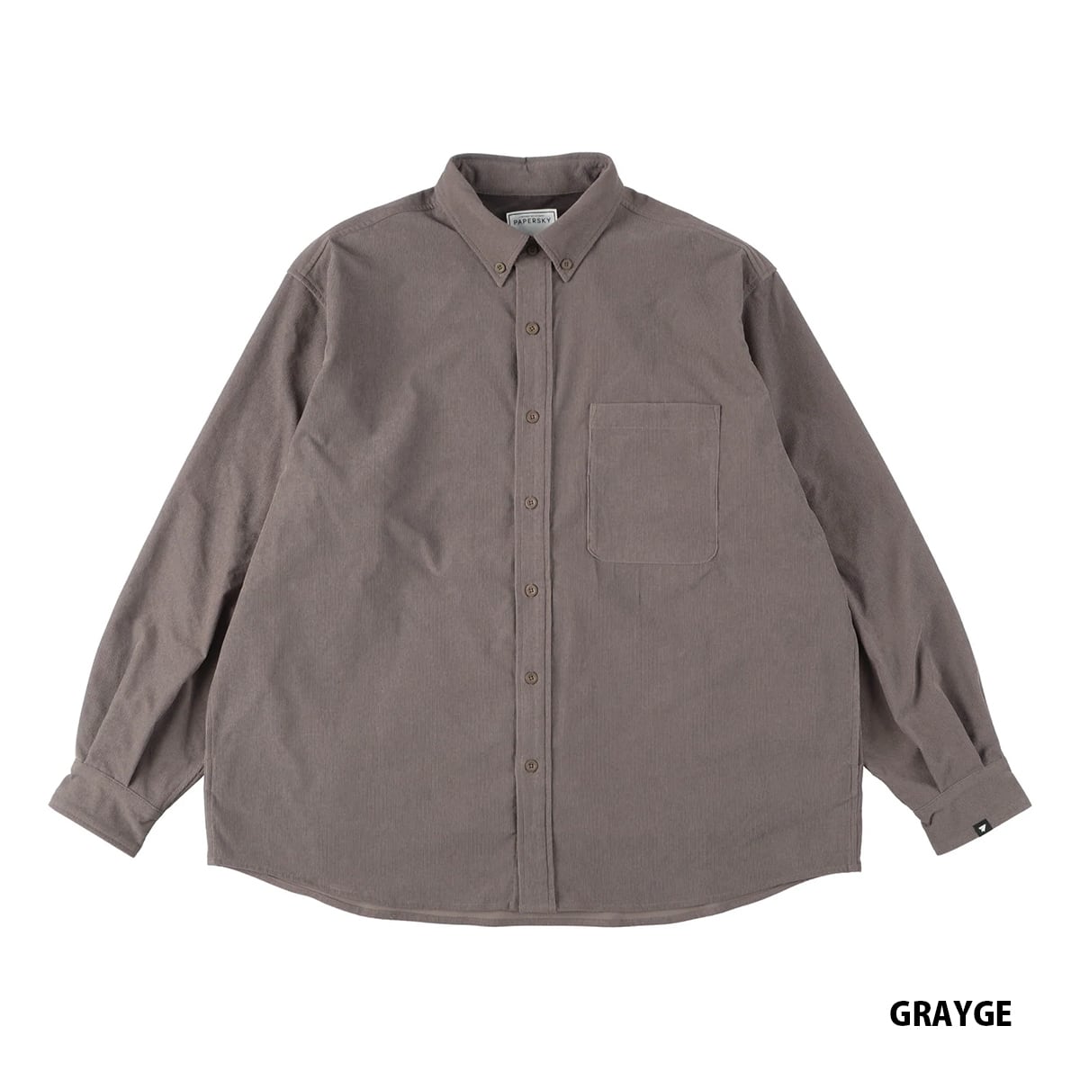 PAPER SKY ペーパースカイ HIKE&BIKE CAVE CORDUROY BIG SHIRT ハイク＆バイク ケイブ コーデュロイ ビッグシャツ