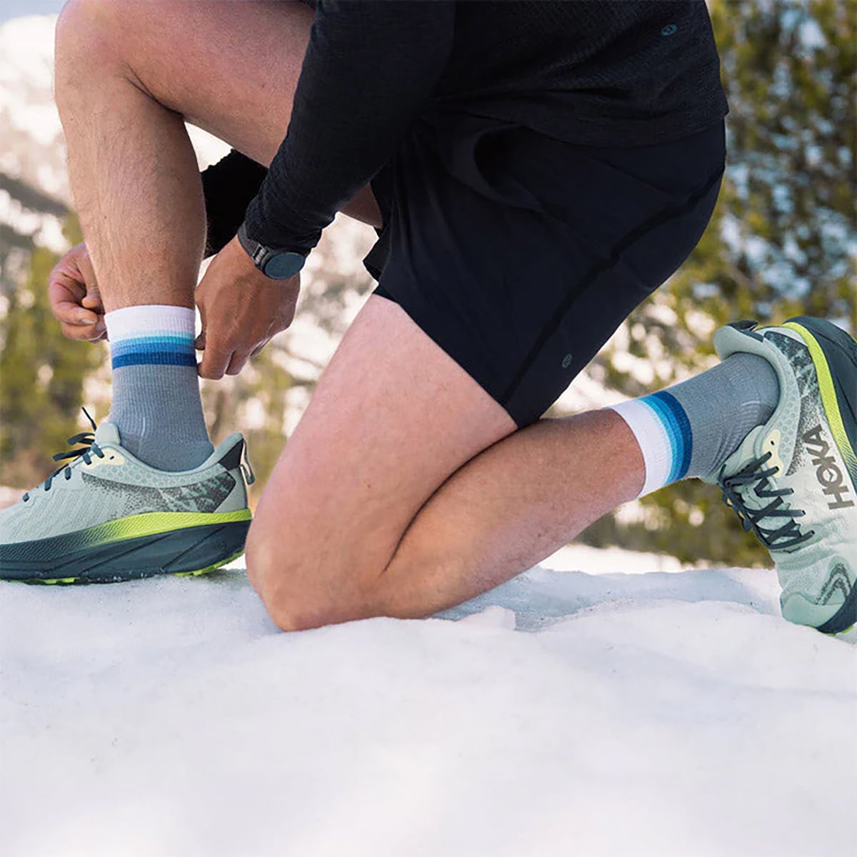 Feetures フィーチャーズ Merino 10 Max Cushion Mini Crew Luminous Gray