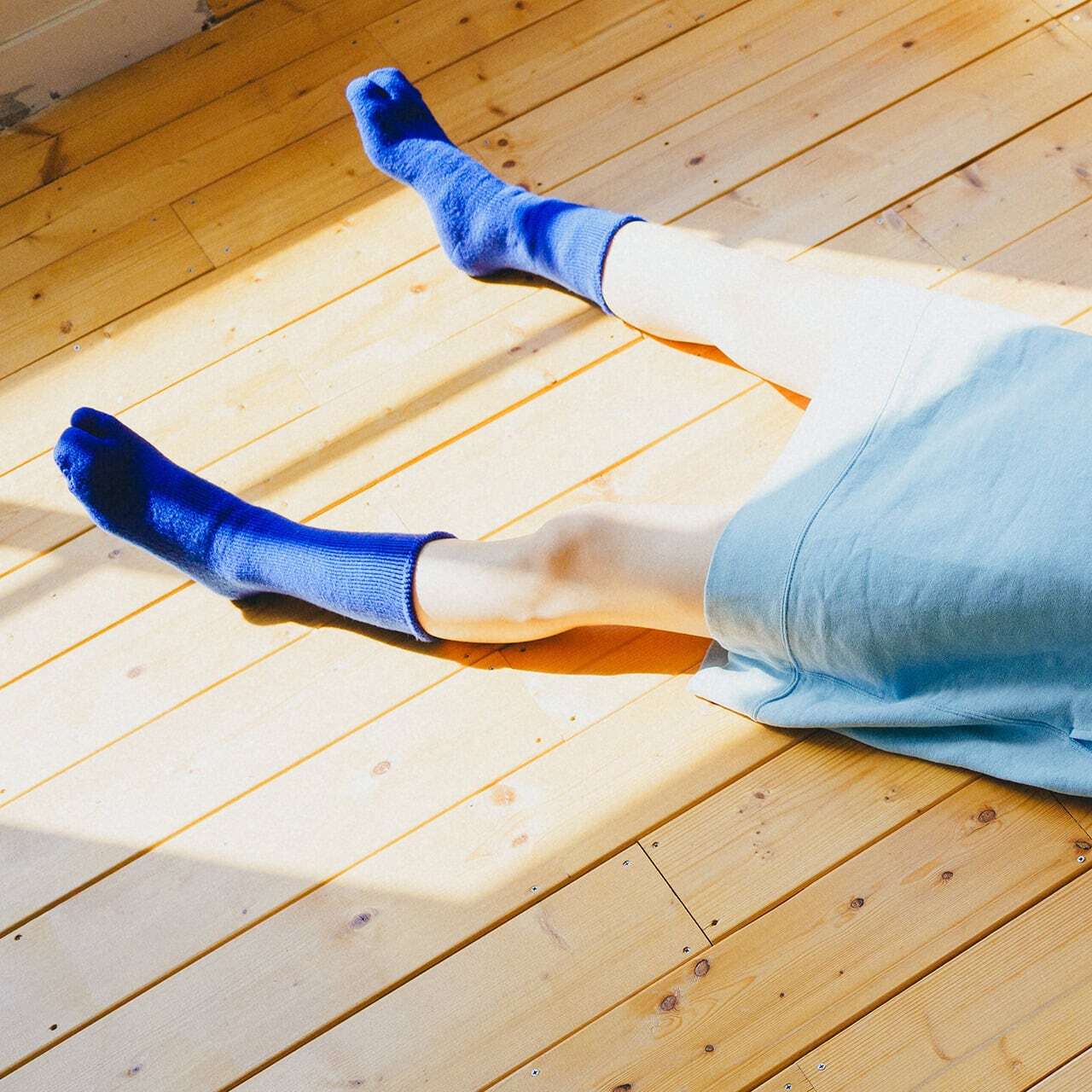 【DM便190円】NODAL Brushed Pile Socks（Royal Blue） 裏起毛のパイルソックス NDY10