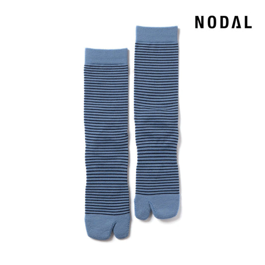 【DM便190円】NODAL Merino Wool Stripe Socks（Light Blue） ノーダル メリノウール ストライプソックス ライトブルー NDY06