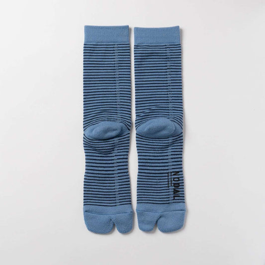 【DM便190円】NODAL Merino Wool Stripe Socks（Light Blue） ノーダル メリノウール ストライプソックス ライトブルー NDY06