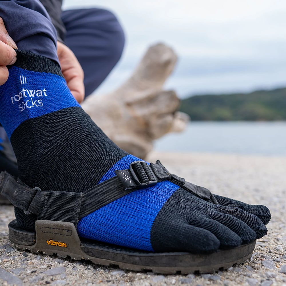 【DM便190円】rootwatsocks ルートワットソックス SALT／和紙ハイブリッド5本指ショートソックス