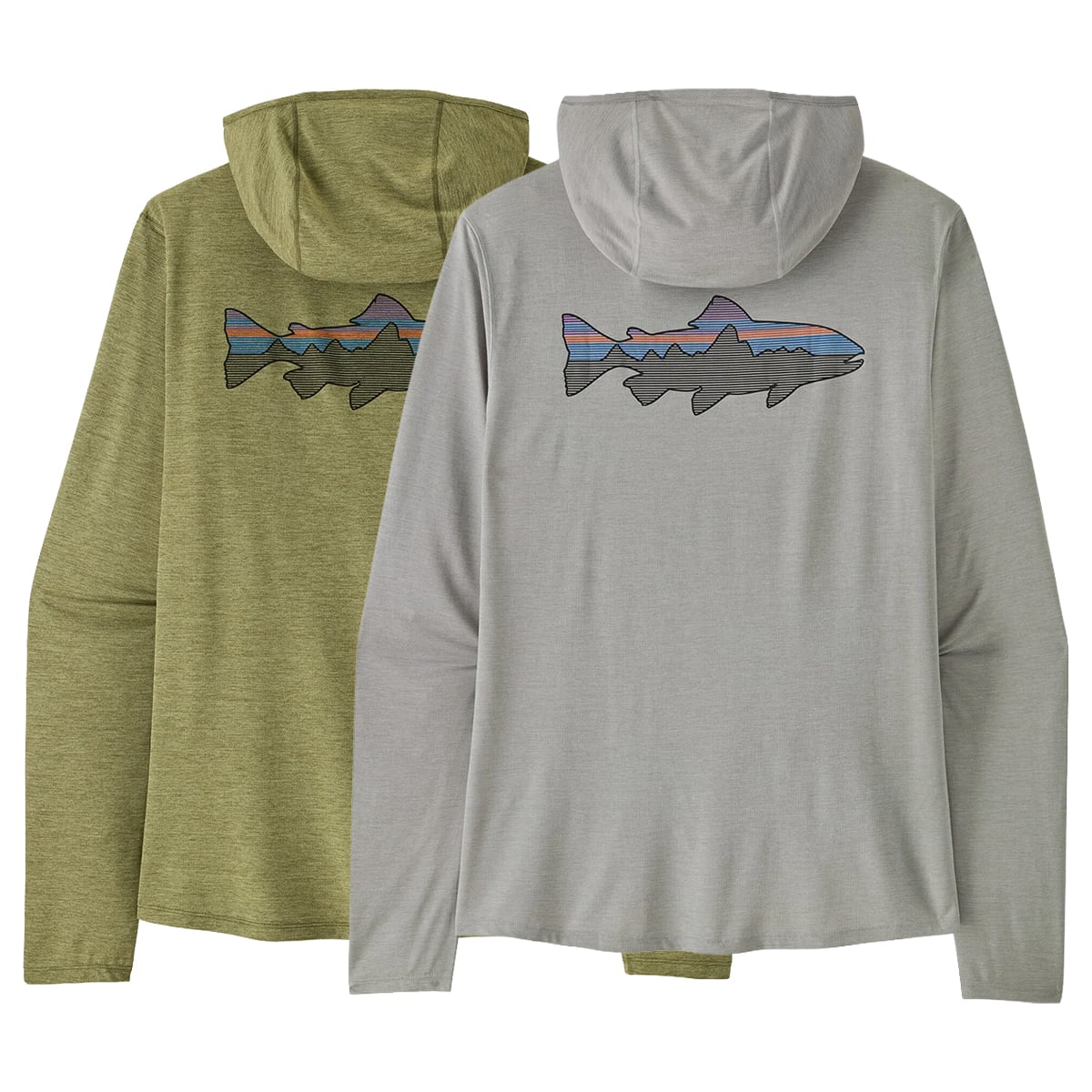 【DM便190円】Patagonia パタゴニア Men's Capilene? Cool Sun Hoody - Fitz Roy Trout メンズ・キャプリーン・クール・サン・フーディ フィッツロイ トラウト 44937