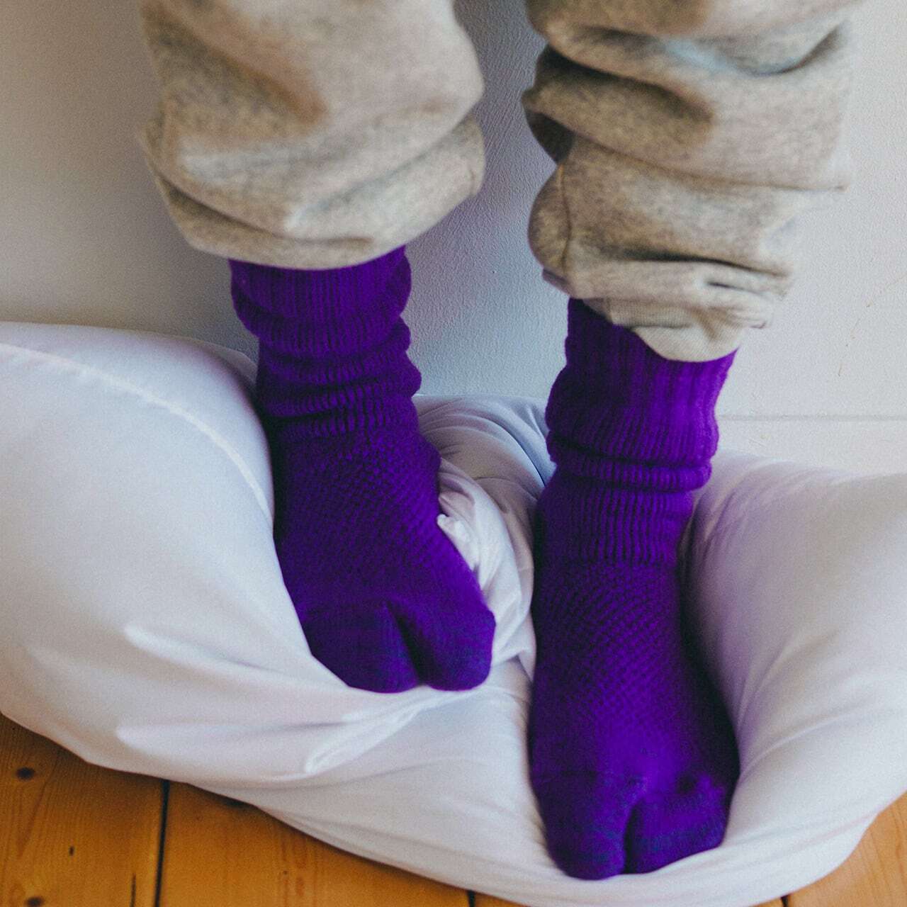 【DM便190円】NODAL 84N Wool Long Socks（Violet） ウールロングソックス NDY09