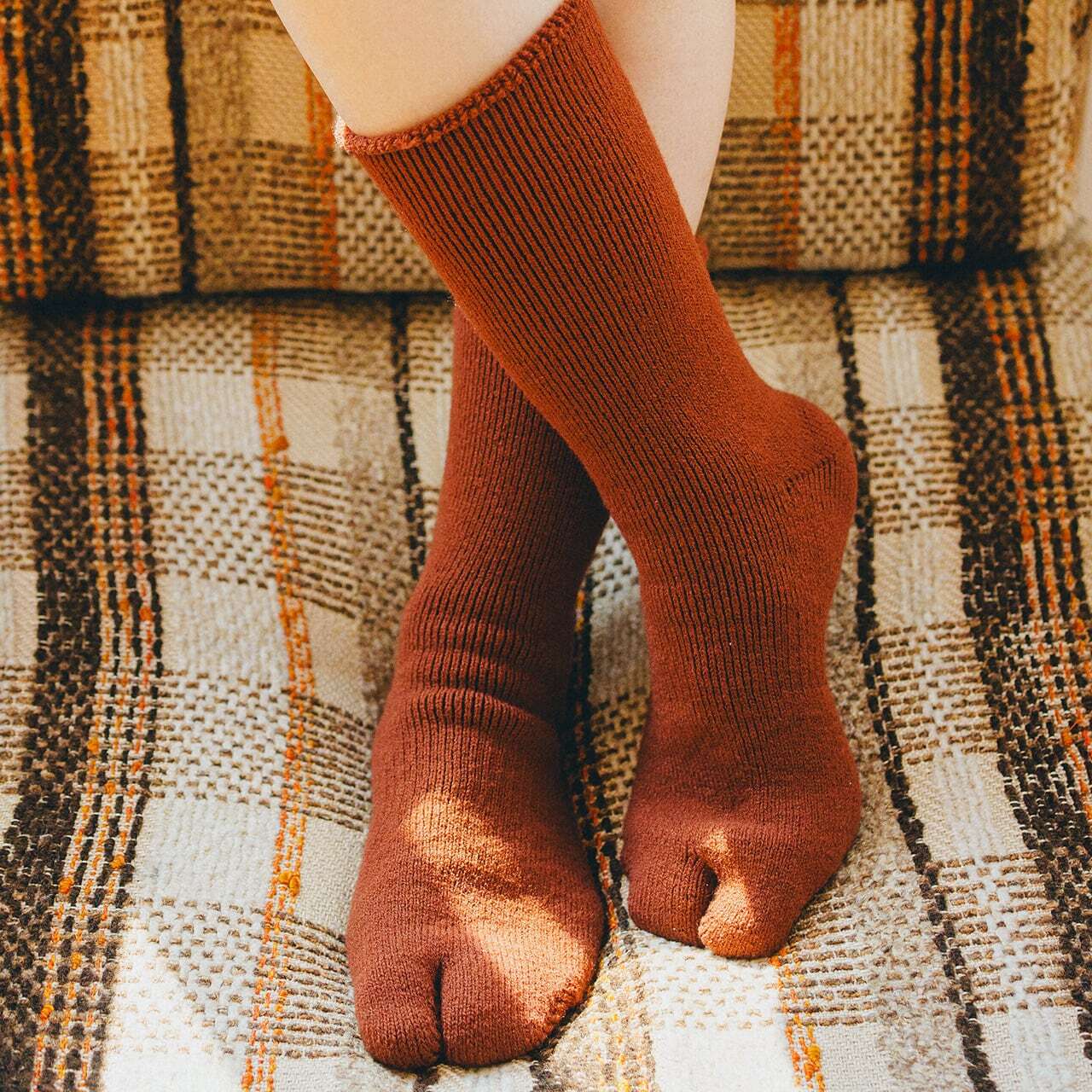 【DM便190円】NODAL Brushed Pile Socks（Coffee） 裏起毛のパイルソックス NDY10