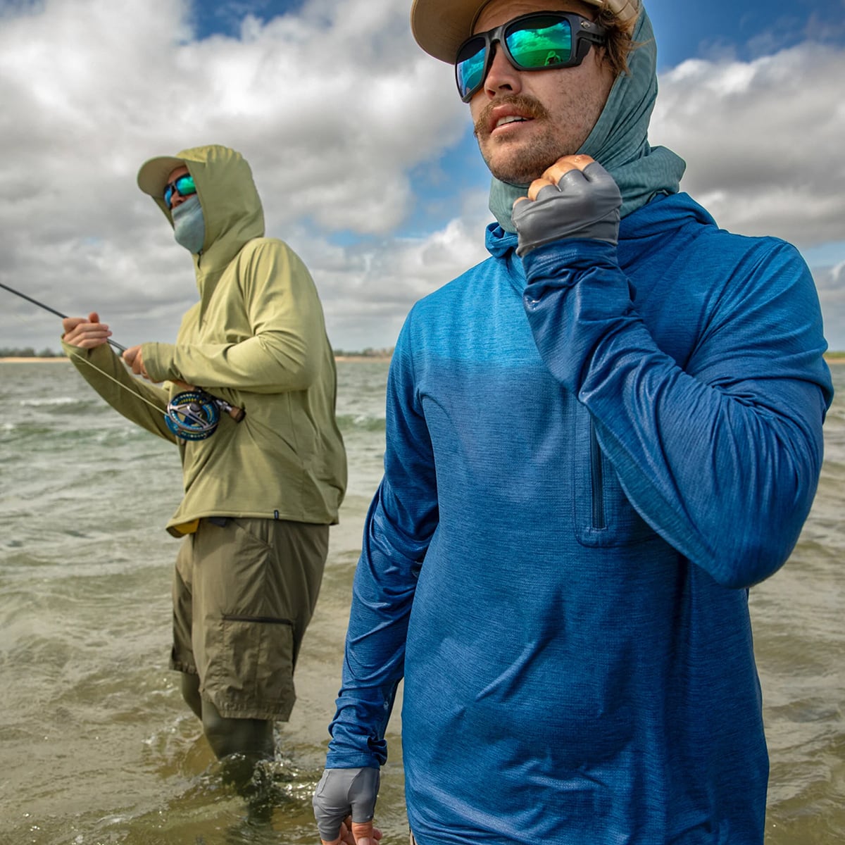 【DM便190円】Patagonia パタゴニア Men's Capilene? Cool Sun Hoody - Fitz Roy Trout メンズ・キャプリーン・クール・サン・フーディ フィッツロイ トラウト 44937
