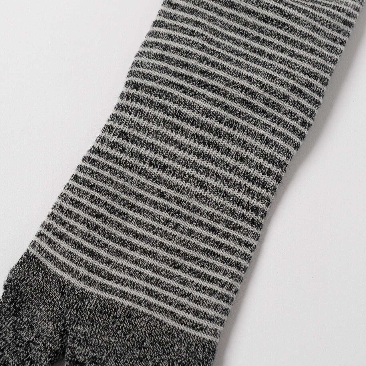【DM便190円】NODAL Merino Wool Stripe Socks（Heather Charcoal） ノーダル メリノウール ストライプソックス ヘザーチャコール NDY06
