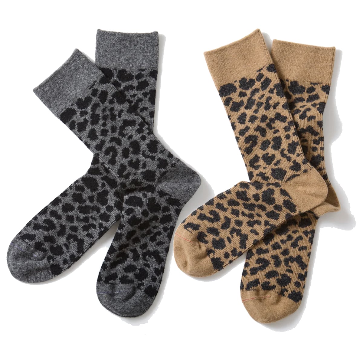 【DM便190円】ROTOTO ロトト LEOPARD PATTERN MERINO SOCKS レオパードパターン メリノソックス R1627-252