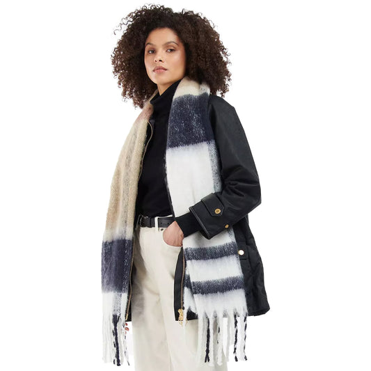 Barbour バブアー Isla Tartan Boucle Scarf Hessian Tartan アイラ タータン ブークレ スカーフ LSC0293