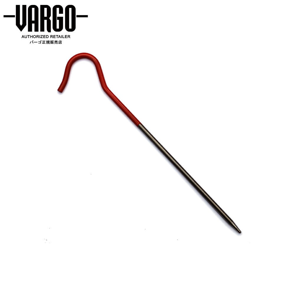 【DM便190円】VARGO バーゴ TITANIUM TENT STAKE - FLUORESCENT ORANGE HEAD（T-107） チタニウムステイクオレンジヘッド