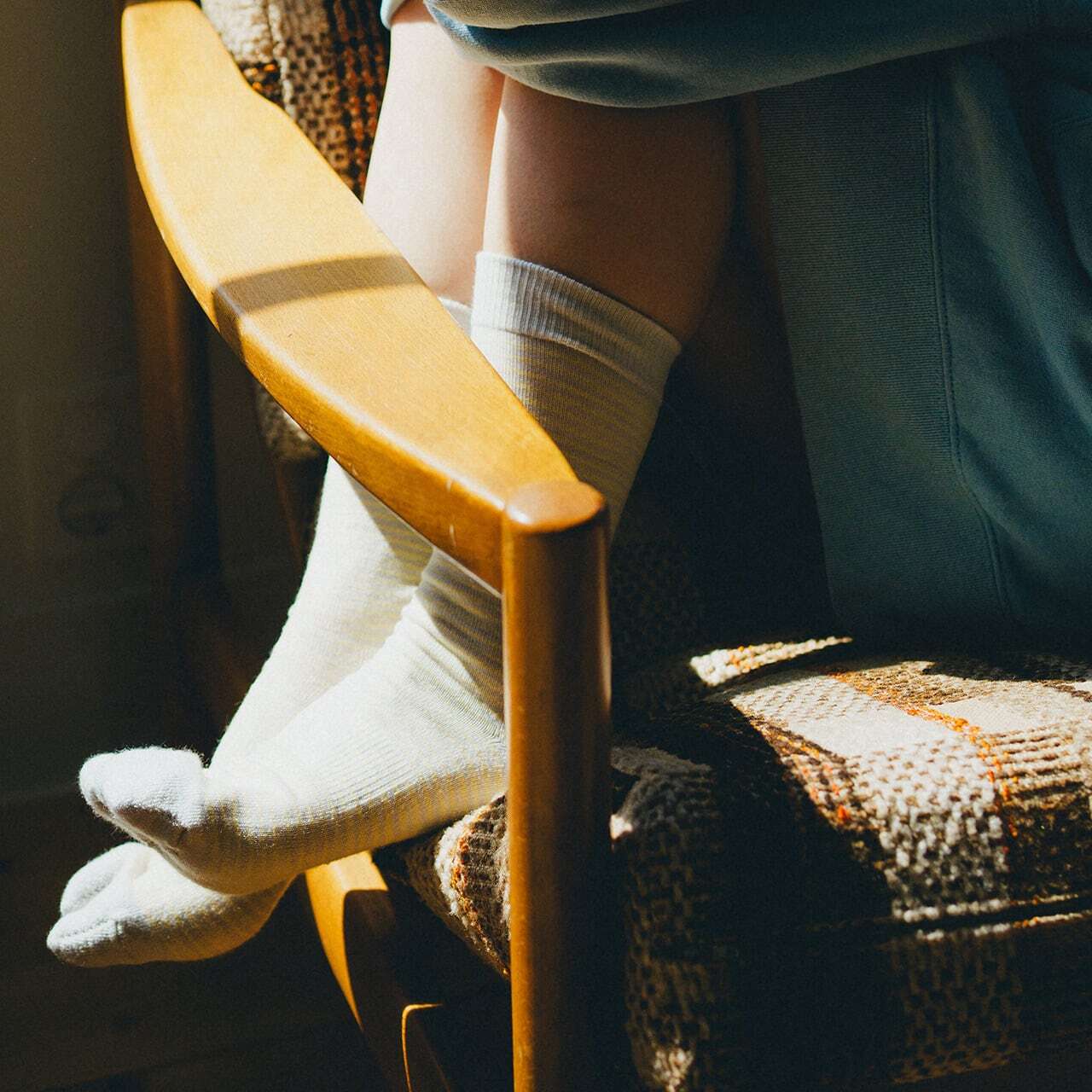 【DM便190円】NODAL Merino Wool Stripe Socks（Light Gray） ノーダル メリノウール ストライプソックス ライトグレー NDY06