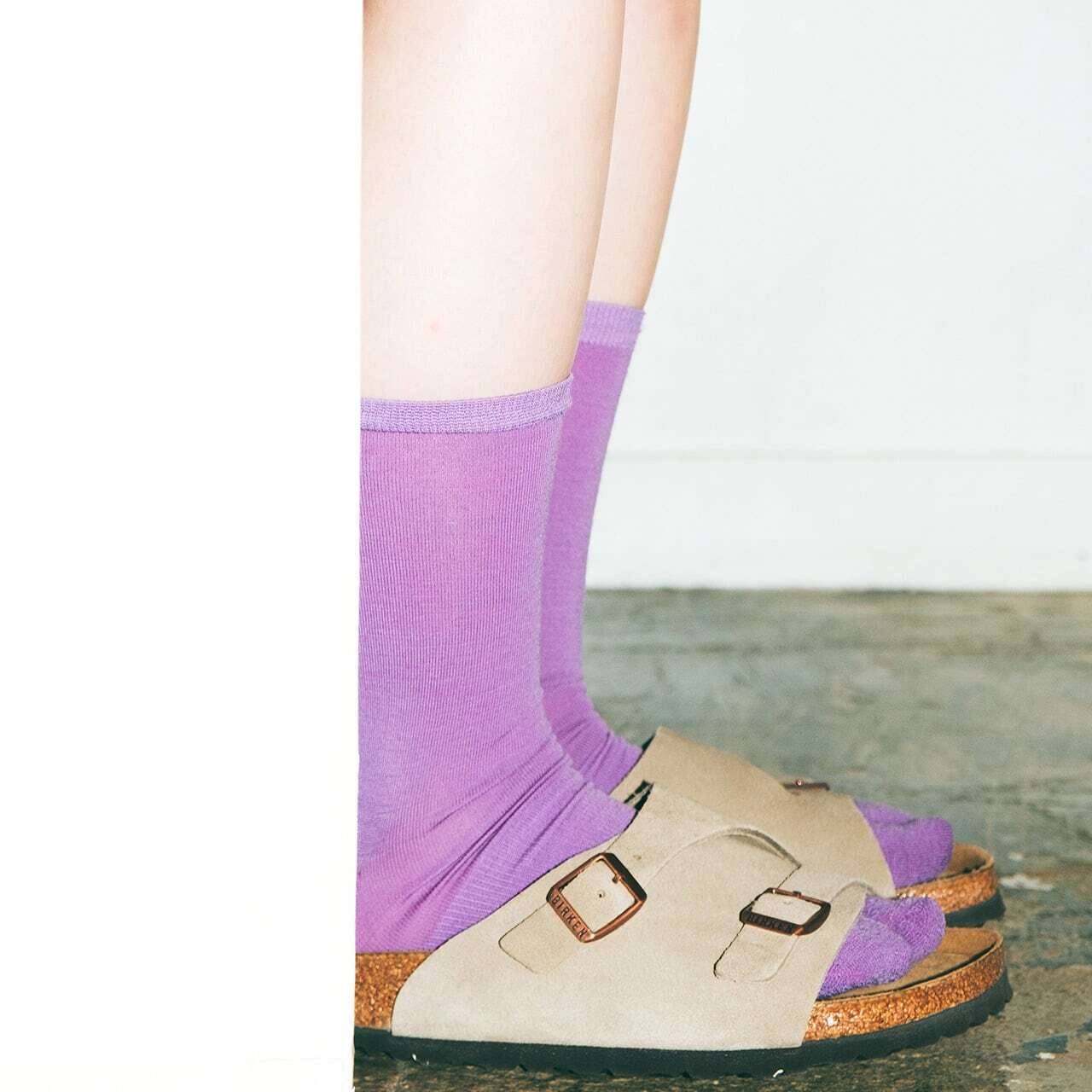 【DM便190円】NODAL Australian MerinoWool Socks（Purple）ノーダル オーストラリアンメリノソックス パープル