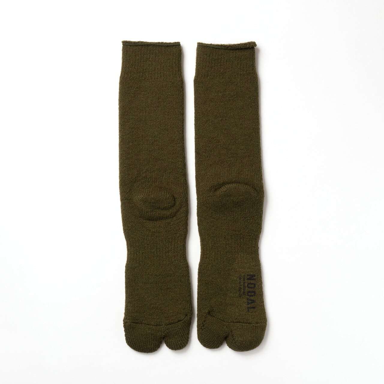 【DM便190円】NODAL Brushed Pile Socks（Army Green） 裏起毛のパイルソックス NDY10