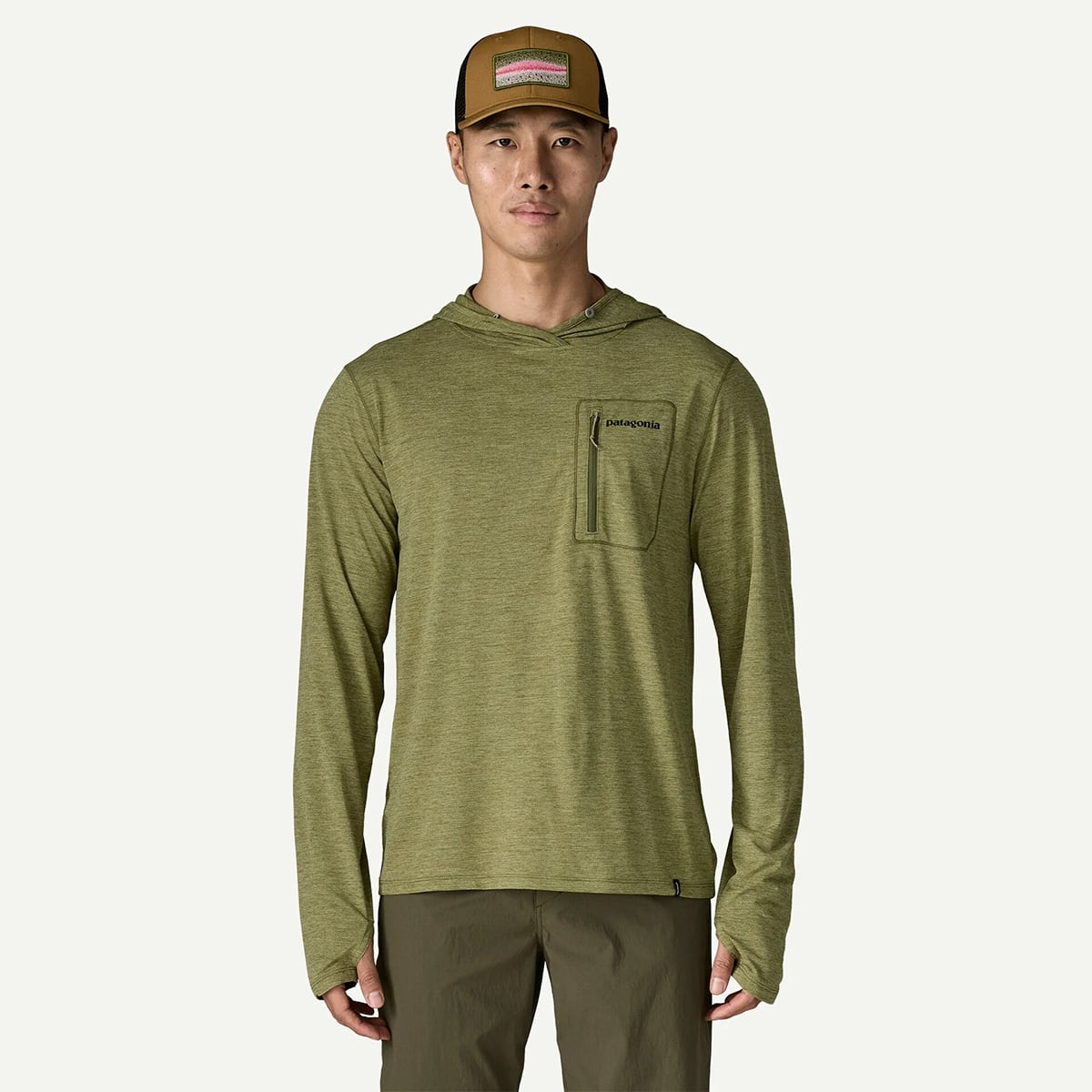 【DM便190円】Patagonia パタゴニア Men's Capilene? Cool Sun Hoody - Fitz Roy Trout メンズ・キャプリーン・クール・サン・フーディ フィッツロイ トラウト 44937