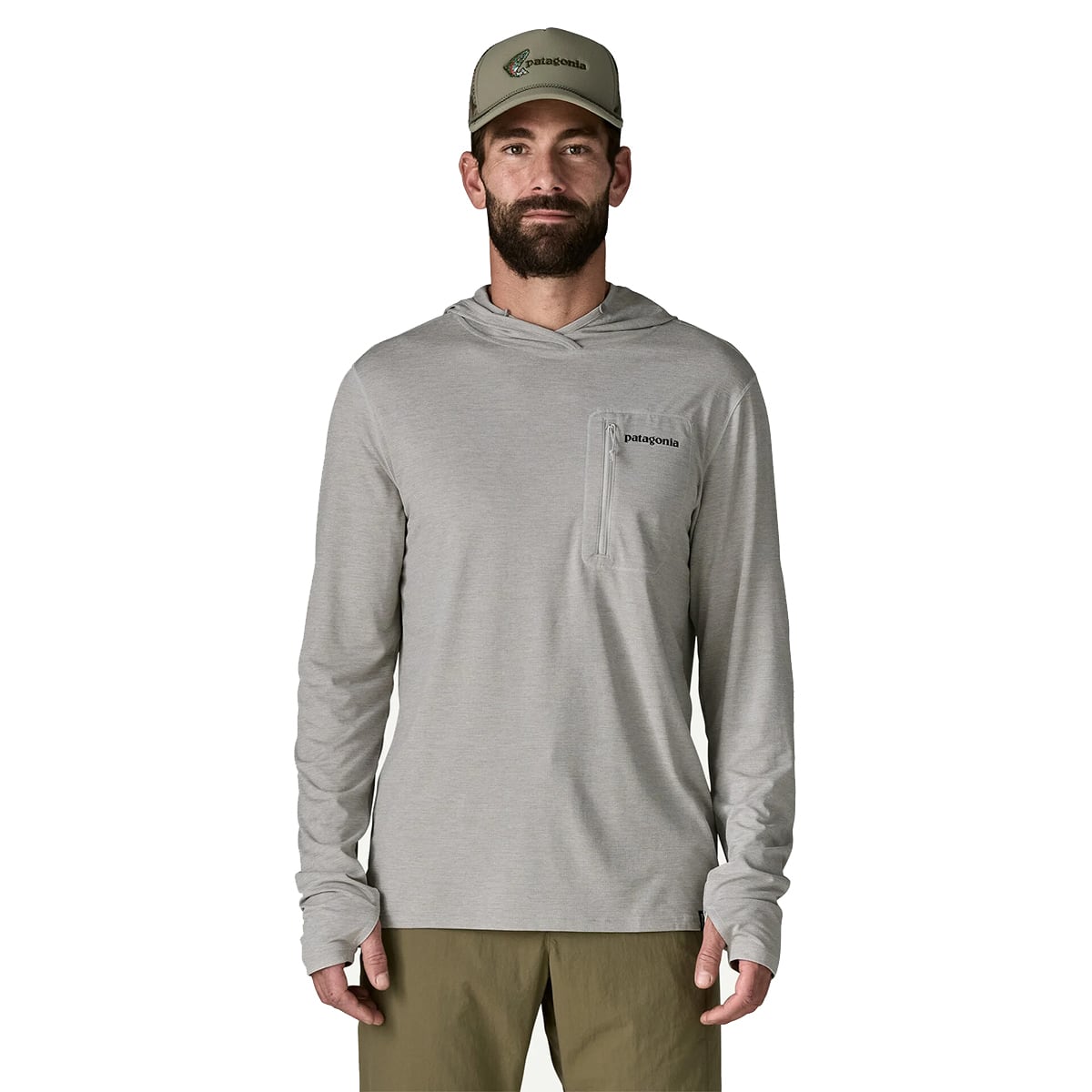 【DM便190円】Patagonia パタゴニア Men's Capilene? Cool Sun Hoody - Fitz Roy Trout メンズ・キャプリーン・クール・サン・フーディ フィッツロイ トラウト 44937
