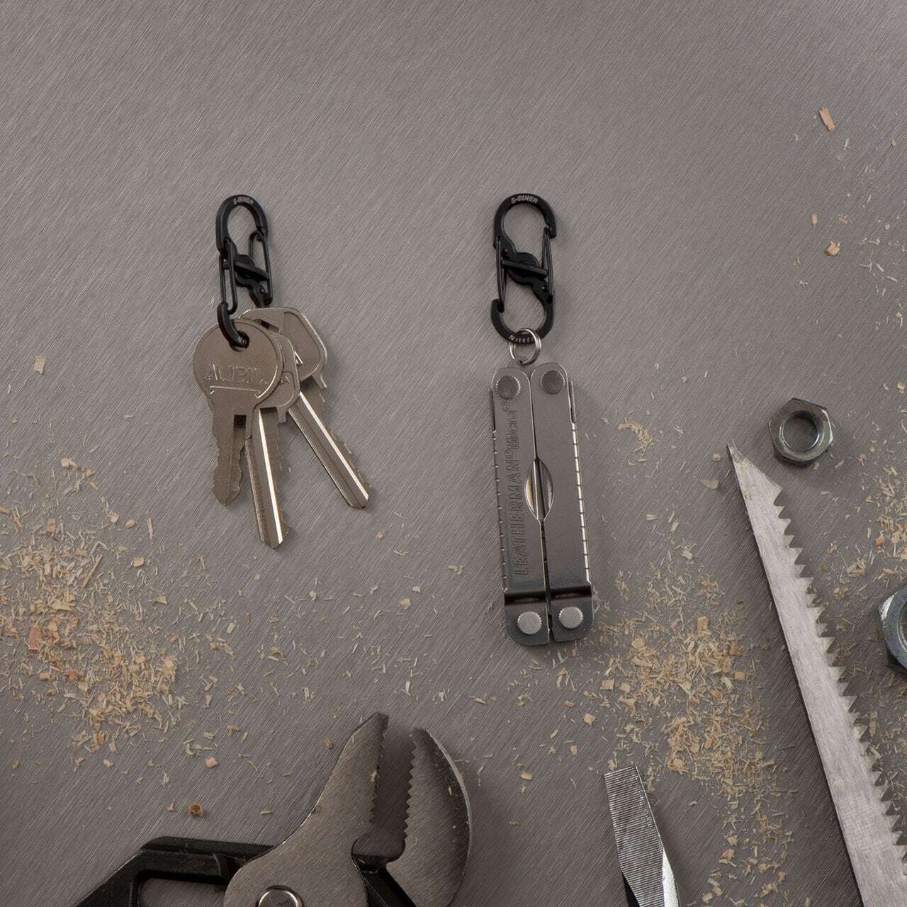 【DM便190円】NITE IZE ナイトアイズ エスビナー マイクロロックスチール ブラック 2P S-BINER? MICROLOCK STAINLESS STEEL