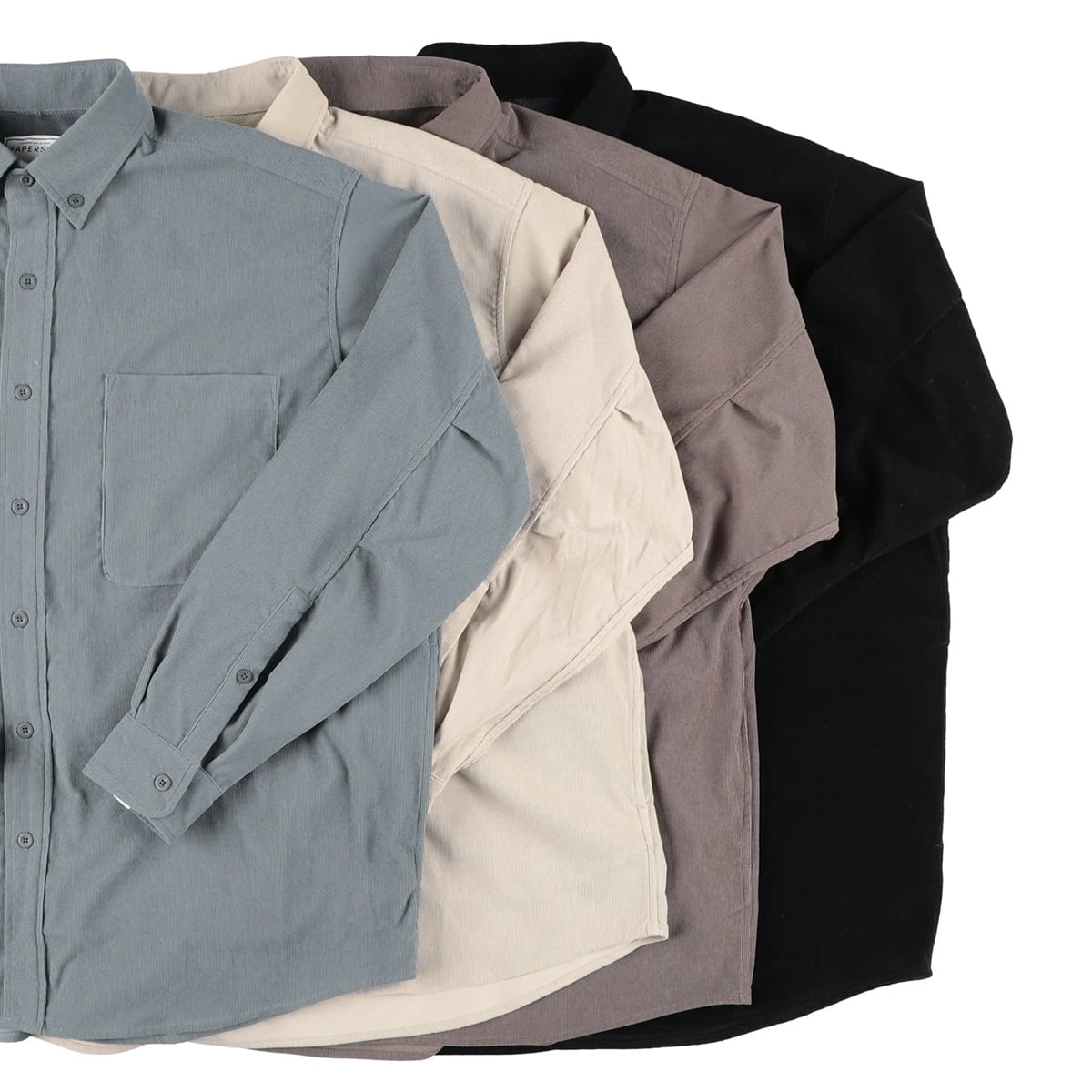 PAPER SKY ペーパースカイ HIKE&BIKE CAVE CORDUROY BIG SHIRT ハイク＆バイク ケイブ コーデュロイ ビッグシャツ