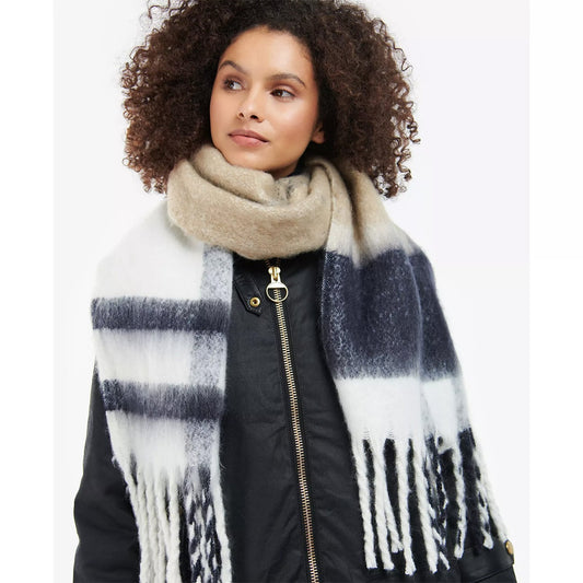 Barbour バブアー Isla Tartan Boucle Scarf Hessian Tartan アイラ タータン ブークレ スカーフ LSC0293