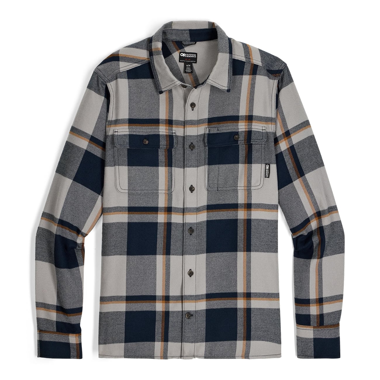 OUTDOOR RESEARCH アウトドアリサーチ Men's Feedback Flannel Twill Shirt フィードバックツイルシャツ Dark Navy Plaid ダークネイビー