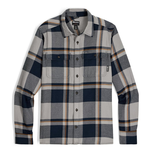 OUTDOOR RESEARCH アウトドアリサーチ Men's Feedback Flannel Twill Shirt フィードバックツイルシャツ Dark Navy Plaid ダークネイビー