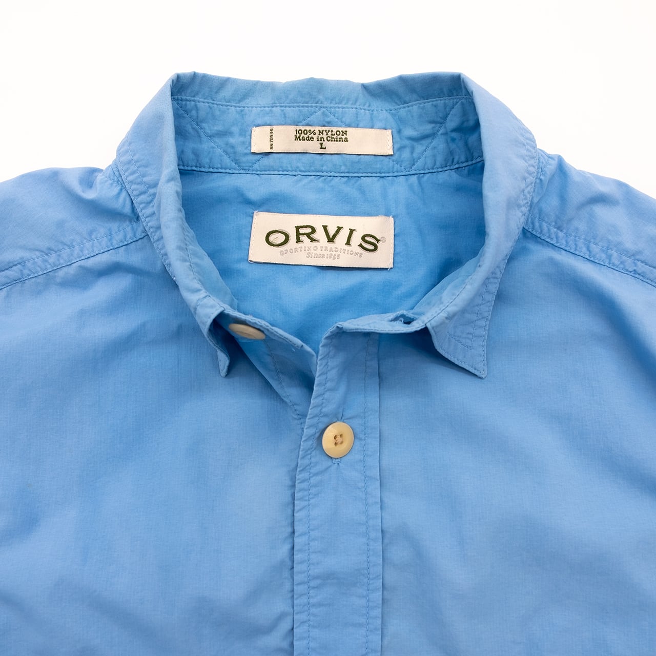 【USED】90s ORVIS Nylon Fishing Shirt オービス ナイロンフィッシングシャツ