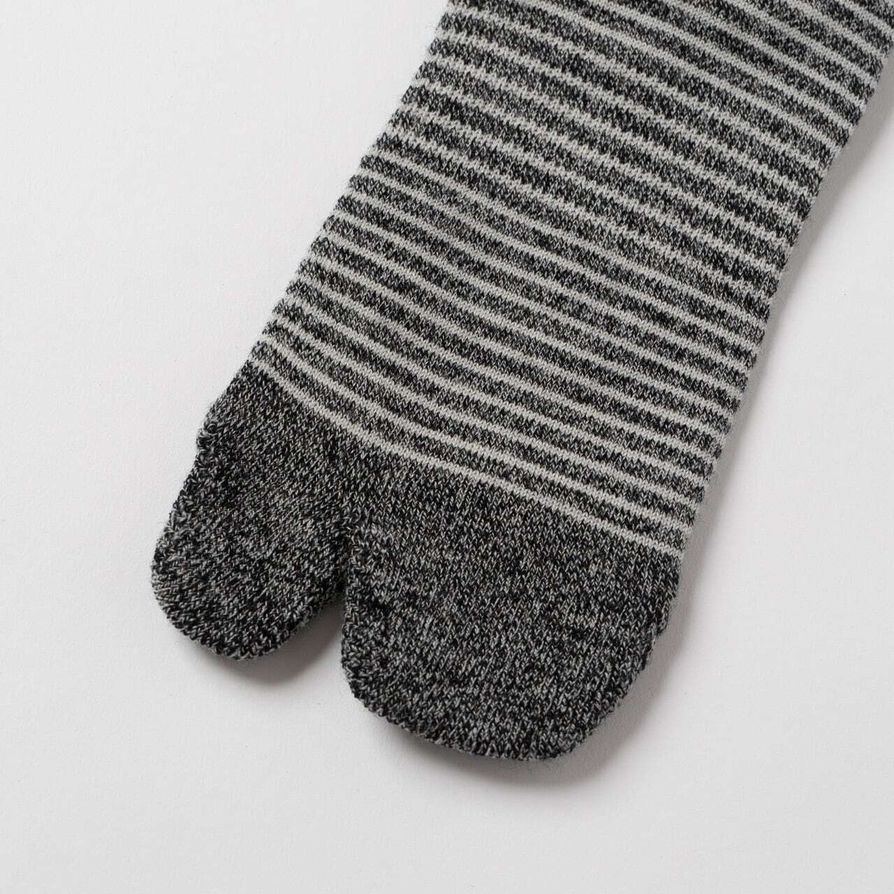 【DM便190円】NODAL Merino Wool Stripe Socks（Heather Charcoal） ノーダル メリノウール ストライプソックス ヘザーチャコール NDY06