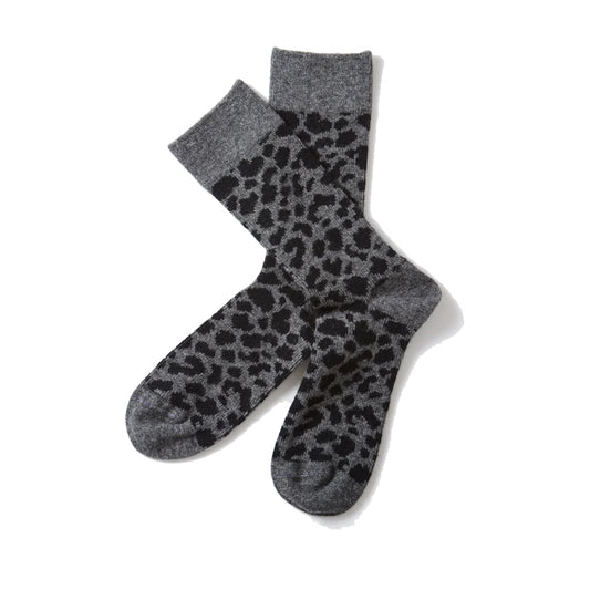 【DM便190円】ROTOTO ロトト LEOPARD PATTERN MERINO SOCKS レオパードパターン メリノソックス R1627-252