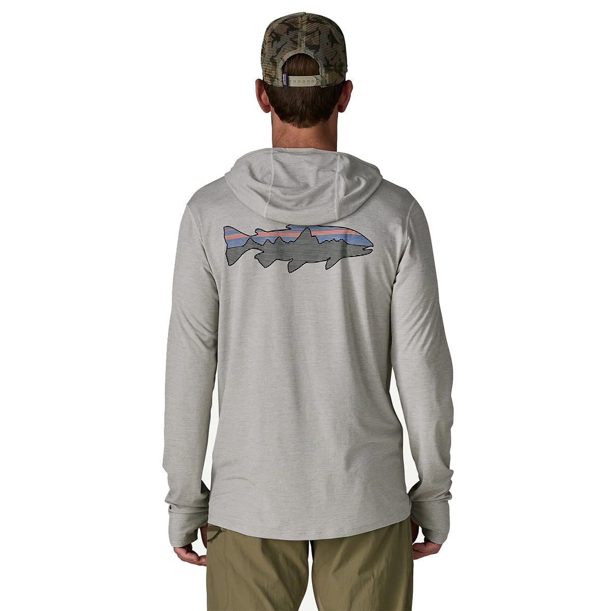 【DM便190円】Patagonia パタゴニア Men's Capilene? Cool Sun Hoody - Fitz Roy Trout メンズ・キャプリーン・クール・サン・フーディ フィッツロイ トラウト 44937