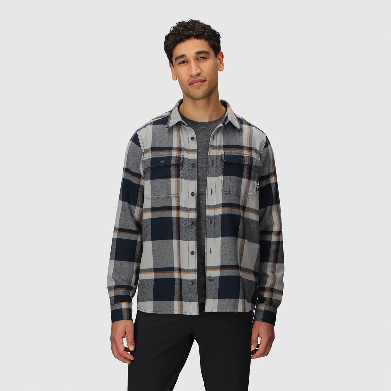 OUTDOOR RESEARCH アウトドアリサーチ Men's Feedback Flannel Twill Shirt フィードバックツイルシャツ Dark Navy Plaid ダークネイビー