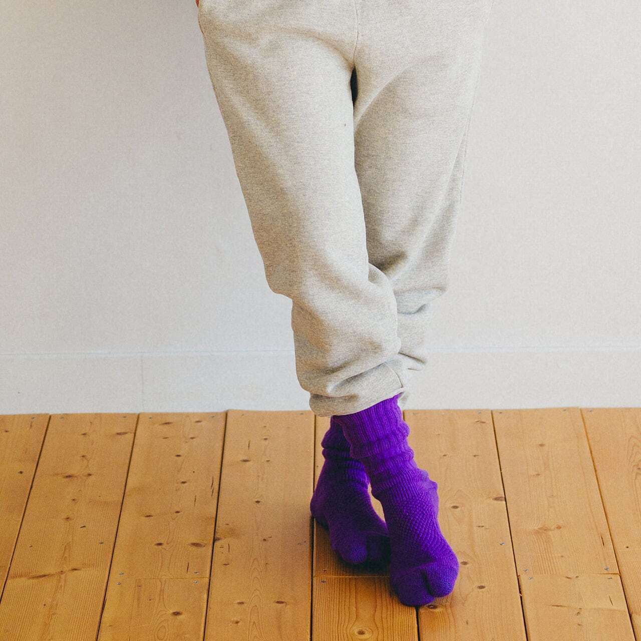 【DM便190円】NODAL 84N Wool Long Socks（Violet） ウールロングソックス NDY09