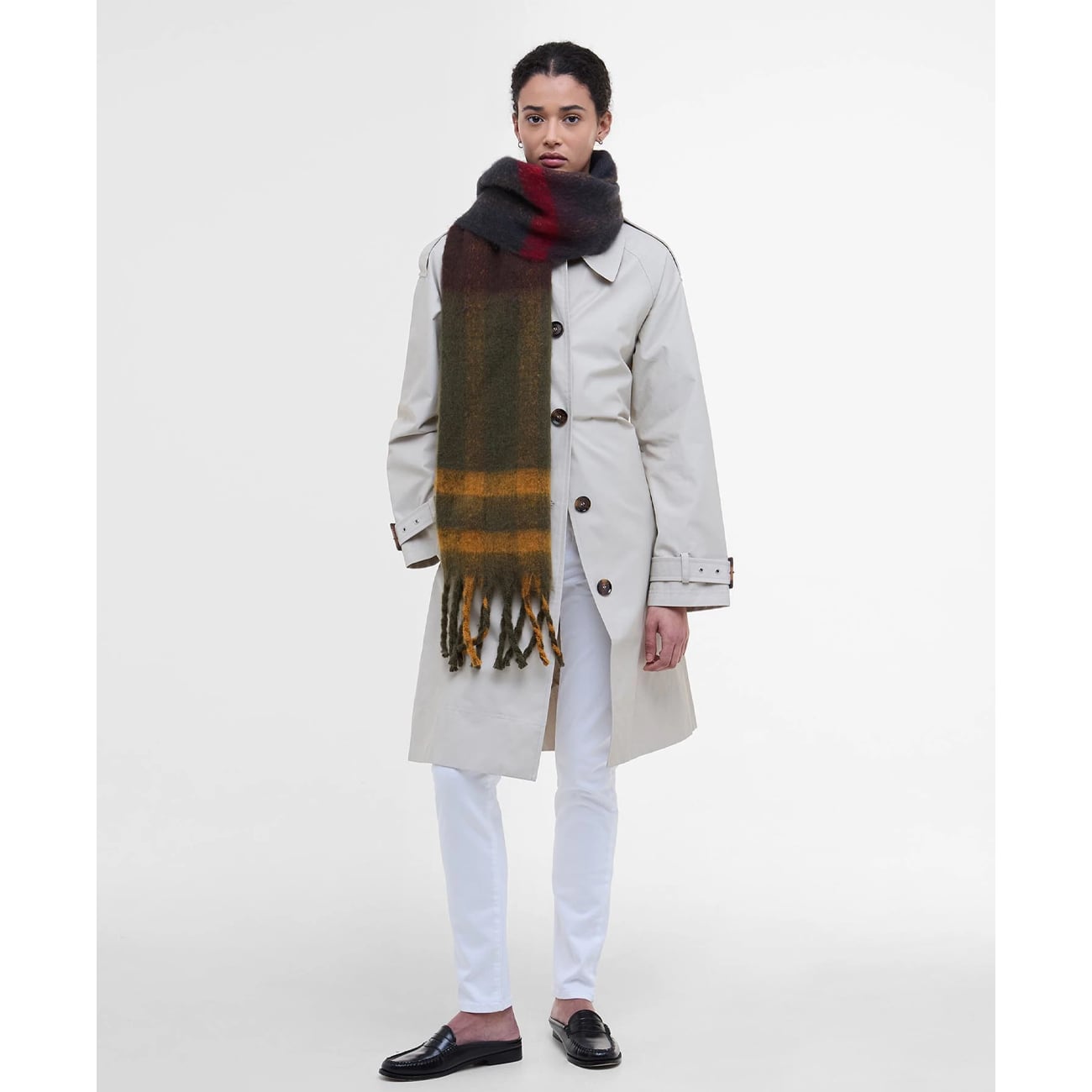 Barbour バブアー Isla Tartan Boucle Scarf Classic アイラ タータン ブークレ スカーフ LSC0293