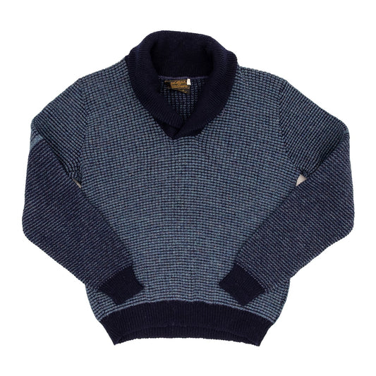 【USED】80s Eddie Bauer Shawl Collar Knit Sweater エディーバウアー ショールカラーニットセーター 黒タグ